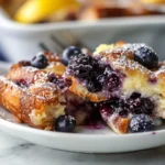 Blueberry Lemon French Toast Casserole Overnight Recipe