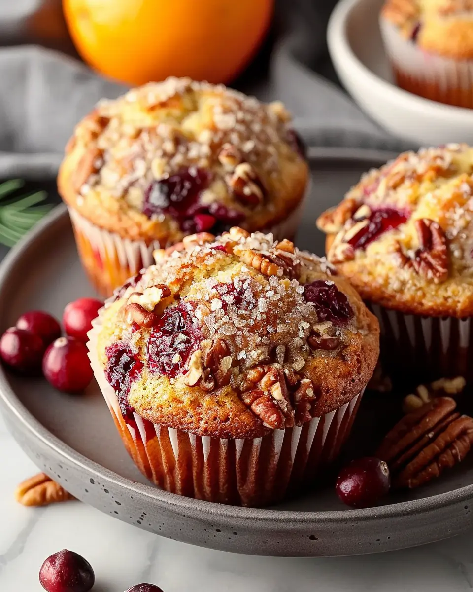 Cranberry, Orange & Pecan Muffins