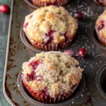 Cranberry Sauce Coffee Cake Muffins